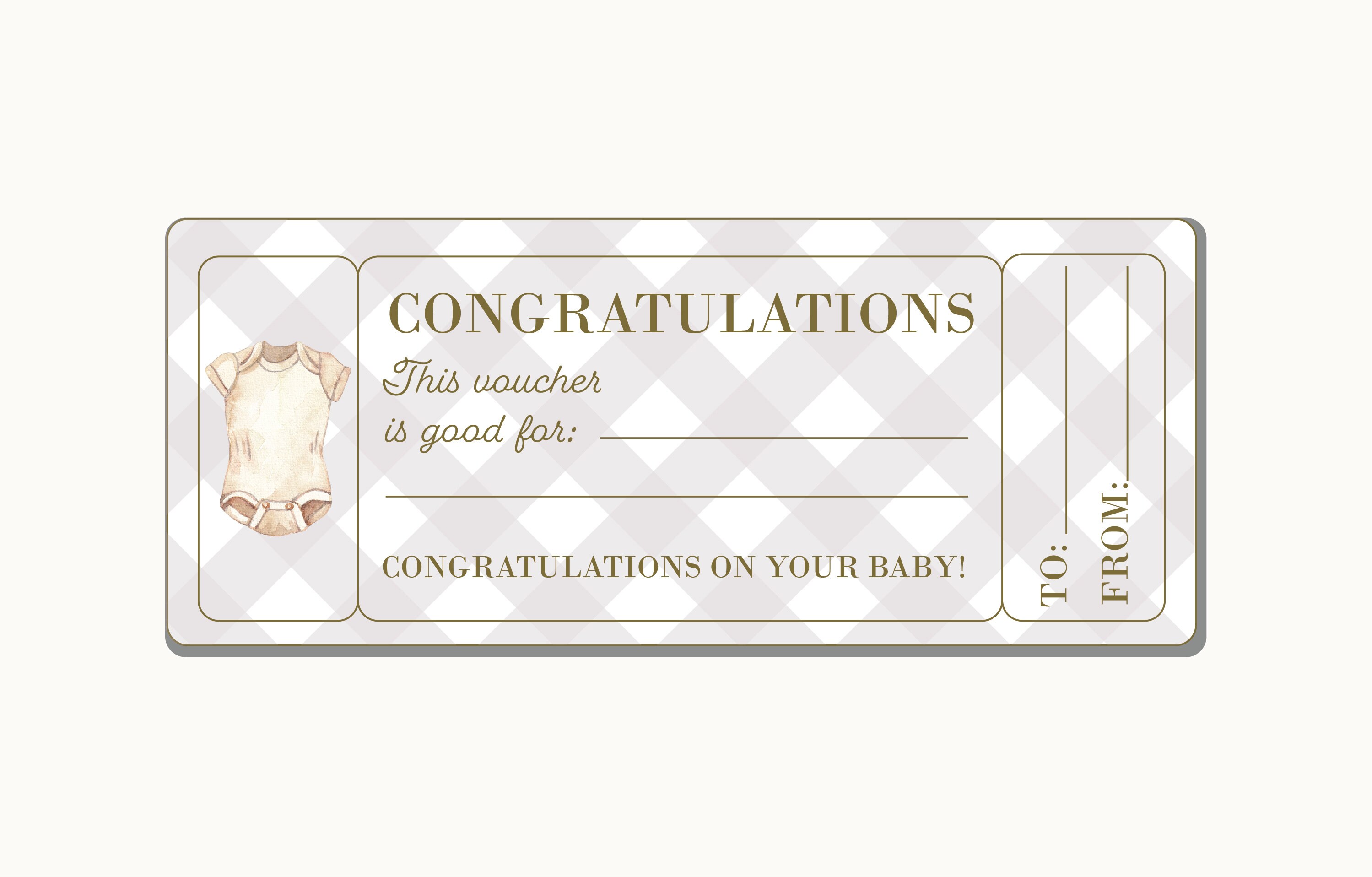 Baby Coupon Voucher INSTANT DOWNLOAD Noneditable-Ticket | Etsy