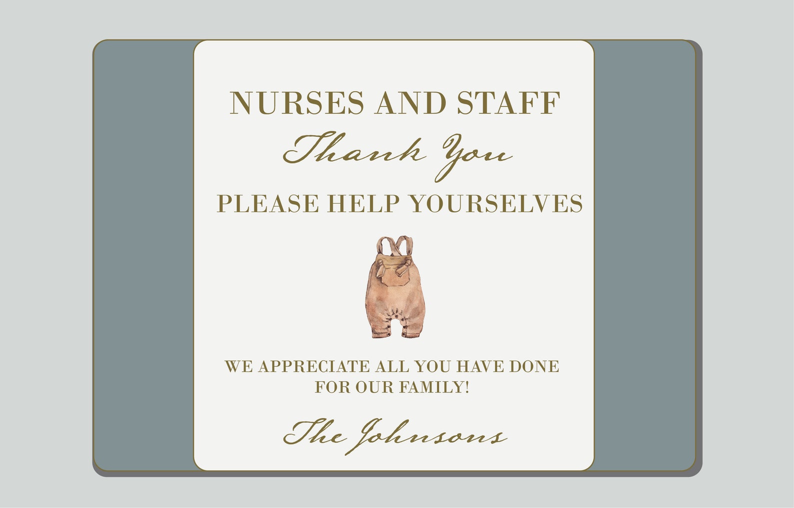 Newborn Thank You Basket Tag for Labor and Delivery Nurses and Etsy