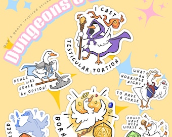 DUNGEONS & GEESE!! sticker collection