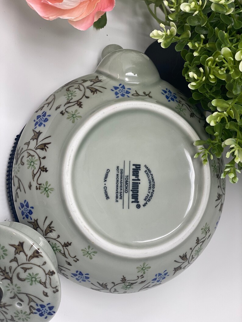 Vintage Pier 1 Tea Set Teapot Tea Cups and Saucer Set Etsy