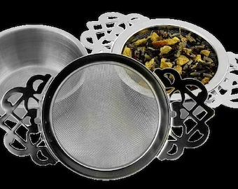 English Stainless Tea Strainer with Drip Bowl