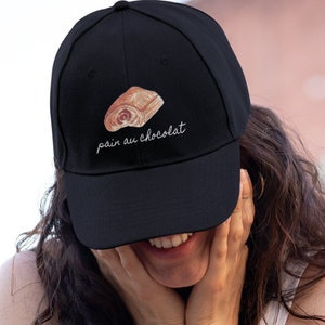 PAIN AU CHOCOLAT dad hat | minimalist simple watercolor design