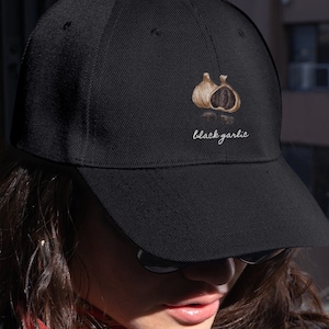 BLACK GARLIC dad hat | minimalist simple watercolor design