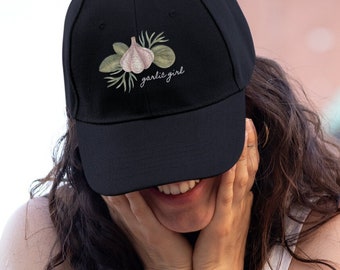 Bonnet pour papa GARLIC GIRL | Aquarelle simple et minimaliste