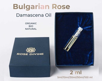Aceite aromático puro de rosa damascena orgánica, perfume de rosa de Bulgaria