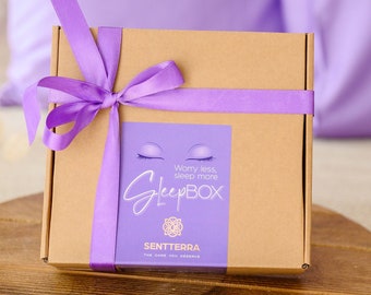 Sleep Box, Sleep Gift Box, Women's Day Gift Box, Valentine's Day Gift Box, Sleep SPA Set, Lady Sleep Set, Satin Sleep Box