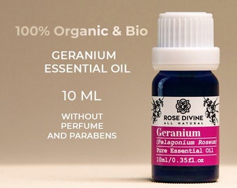 Pure Geranium Essential Oil for Aromatherapy and Skin Care (Pelargonium Graveolens)