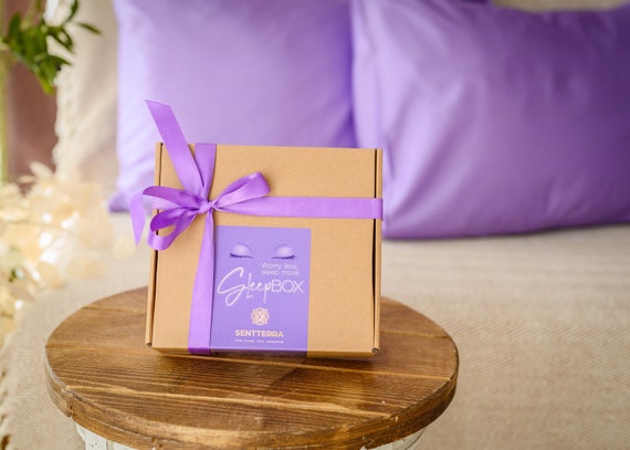 Sleep Box, Sleep Gift Box, Women's Day Gift Box, Valentine's Day Gift Box, Sleep SPA Set, Lady Sleep Set, Satin Sleep Box