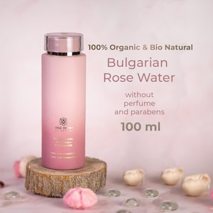 Organic Rose Water for Face from Bulgarian Roses, Natural Face Moisturizer for Women