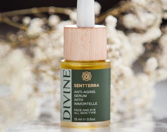 Immortelle serum, Anti - aging serum, Face serum, Organic Facial Serum, Immortelle and Rosehip serum, Night serum