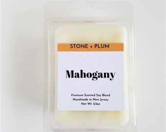 Mahogany Wax Tarts, Long-Lasting Soy Wax Melts, Home Bedroom Scent, Father's Day Gift for Him