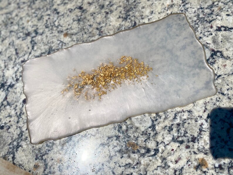 Vanity Tray Agate Tray Agate Resin Tray Rolling Tray Etsy