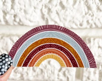 Boho Rainbow Mandala Sticker Waterproof