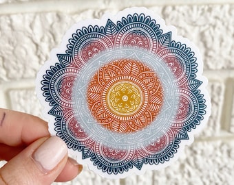Boho Rainbow Mandala Sticker Waterproof