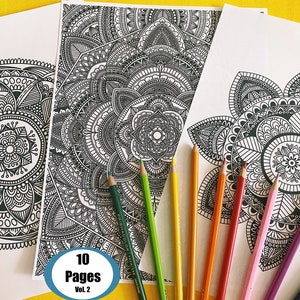 Vol. 2 -10 Mandala Printable Adult Coloring Book