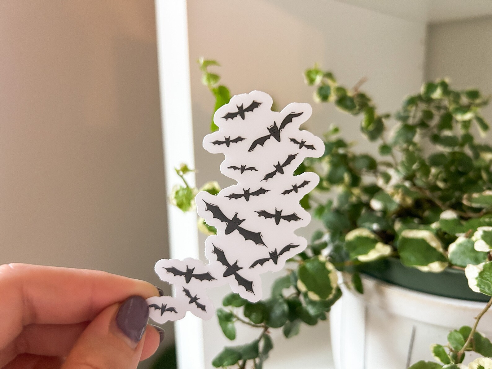 Clear Halloween Bats Sticker - Etsy