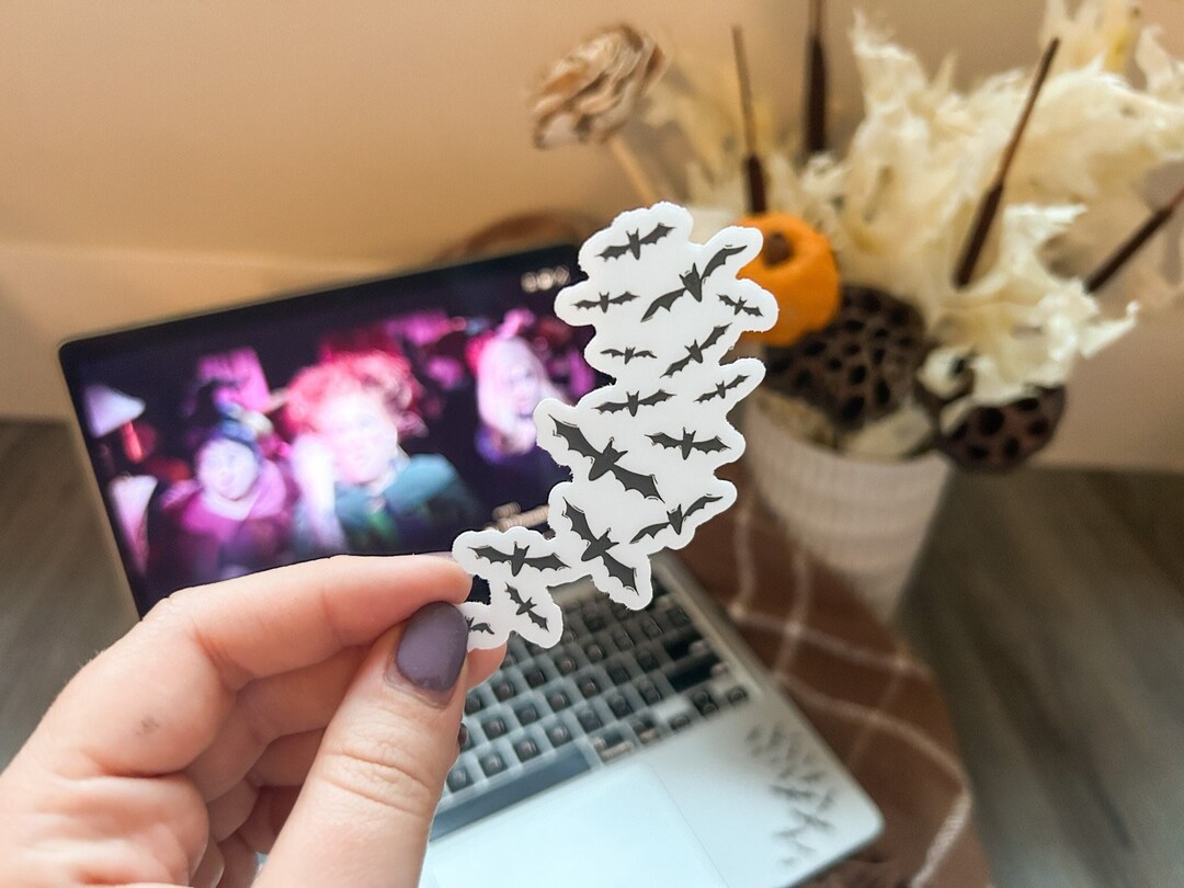 Clear Halloween Bats Sticker - Etsy