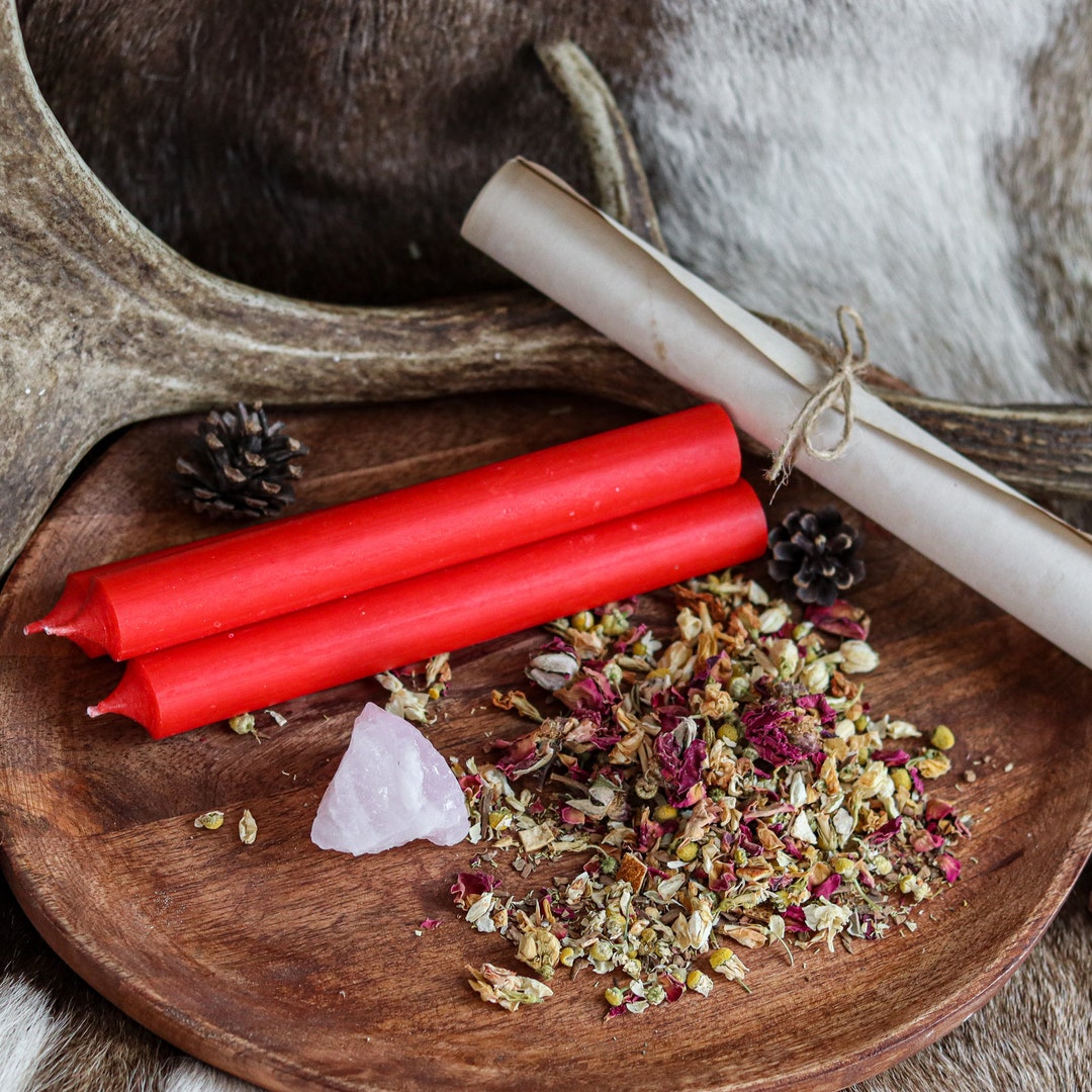 Ritual-Set Zur Anziehung Der Liebe – Inkl. Bad, Essenz, Puder & Anleitung