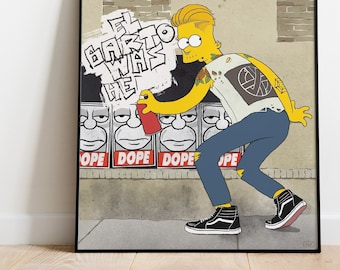 Sticker Bart Art Board Print for Sale by Stre1f