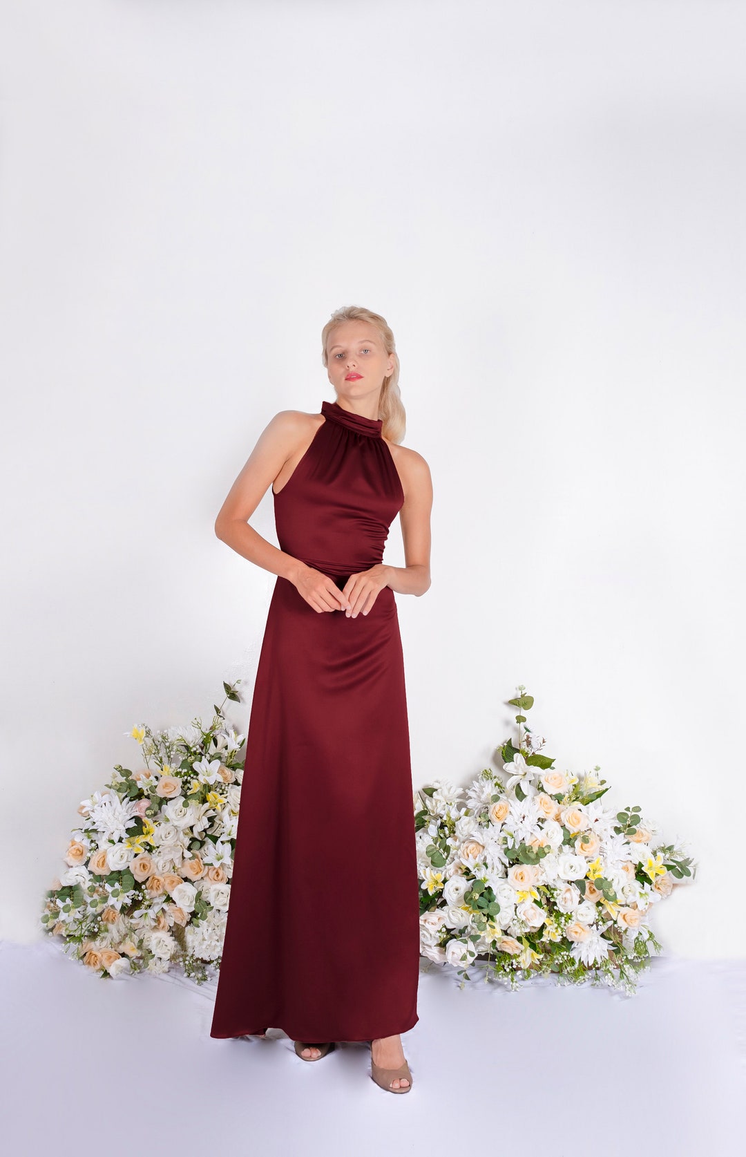satin emerald green bridesmaid dresses Roycebridal Elastic Off-the-sho Black Western Dresses Clothes Sizes:Size 16 best2024
