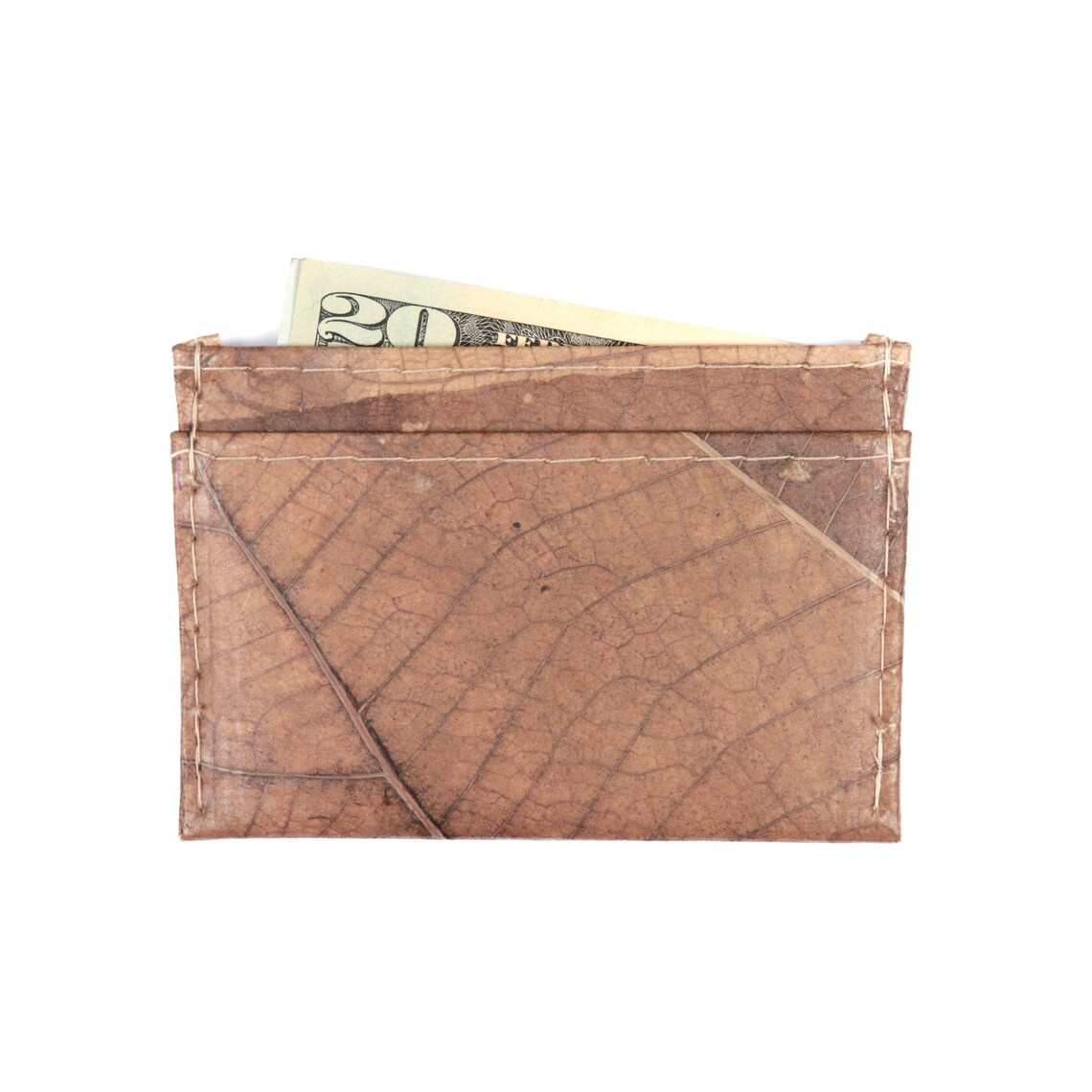 Ecofriendly Natural Wallet Leaf Leather Wallet Vegan Etsy