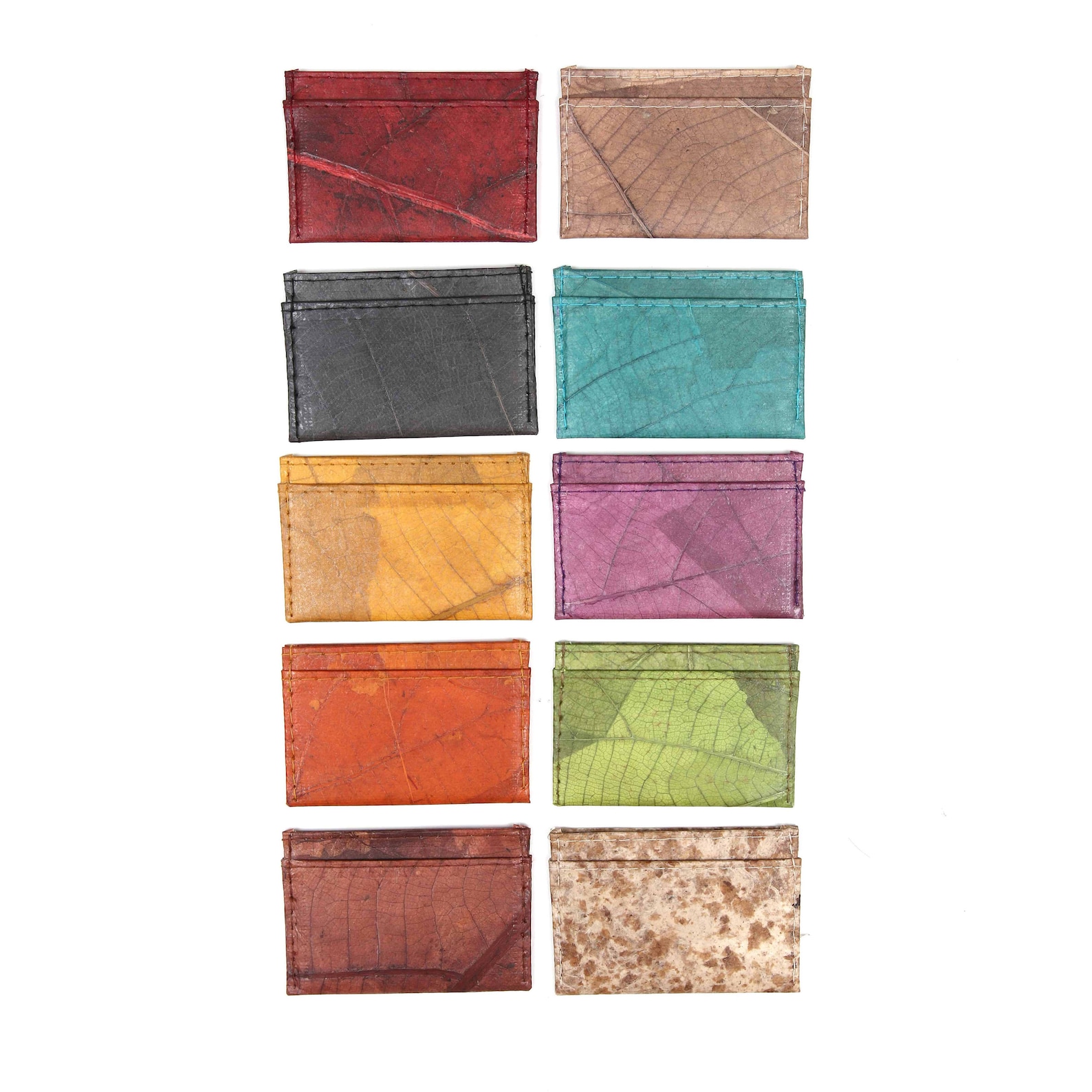 Ecofriendly Natural Wallet Leaf Leather Wallet Vegan Etsy