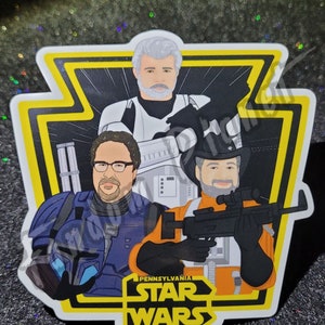 De vader, de zoon en de heilige Wolf PSWCS-sticker