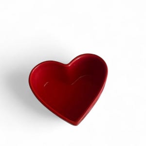 Red Heart Shaped Bowl – Handmade Ceramic Dish – Valentines Gift – Romantic Jewelry Holder – Cute Trinket Bowl – Love Decor - Cereal Bowl