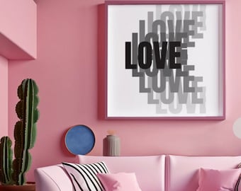 Love Graphic Printable, Wall Art, Instant Download