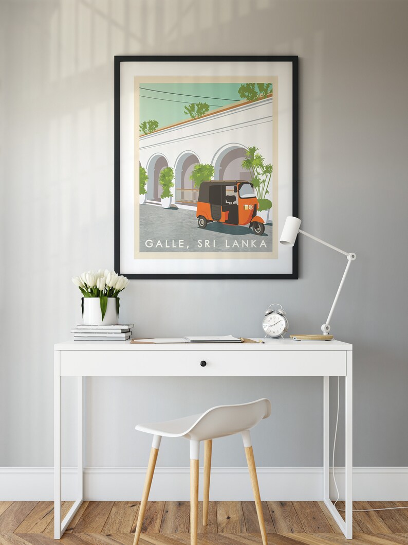 Sri Lanka Travel Poster Art Print Travel Wall Art Digital Etsy