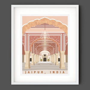 Jaipur, India Travel Poster - Art Print, Travel, Wall Art, Digital Art Print