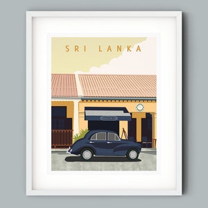 Sri Lanka Travel Poster Art Print, Travel, Wall Art, Digital Art Print