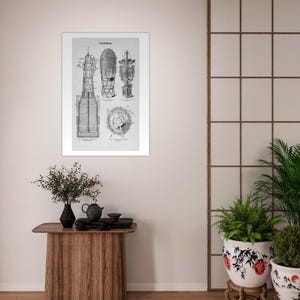 Leuchtturm Roter Sand 1885, Premium Poster auf mattem Papier