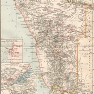 Landkarte. Deutsch-Südwestafrika, 1904