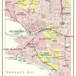 Karte von MELBOURNE , 1903.