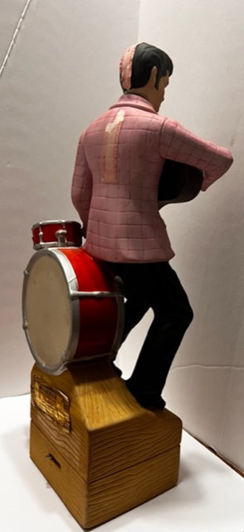 Vintage 'young Elvis Decanter Music Box Set Mccormick Straight Bourbon