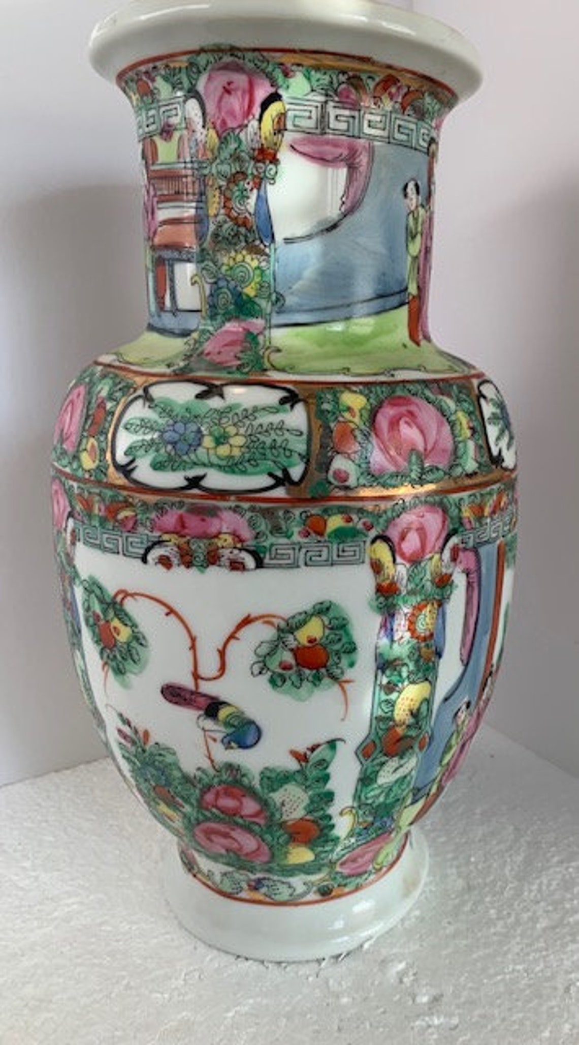 ACF Japanese Porcelain Ware Hong Kong Painted Vase 12 Etsy