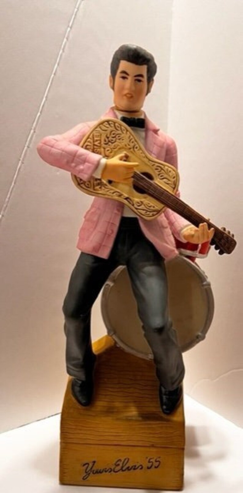 Vintage 'young Elvis Decanter Music Box Set Mccormick Straight Bourbon