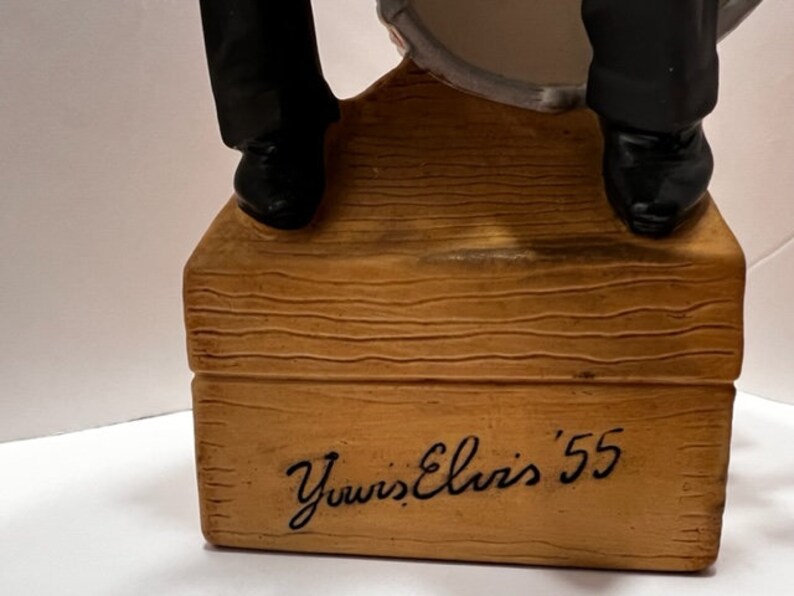 Vintage 'young Elvis Decanter Music Box Set Mccormick Straight Bourbon