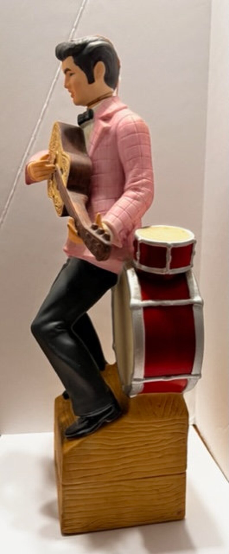 Vintage 'young Elvis Decanter Music Box Set Mccormick Straight Bourbon