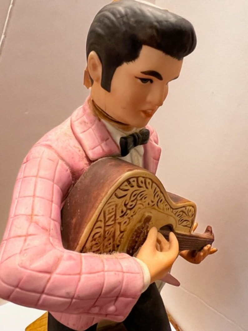 Vintage 'young Elvis Decanter Music Box Set Mccormick Straight Bourbon