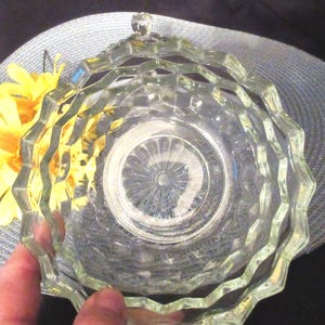 Vintage Fostoria Candy Dish: &quot;American&quot; Pattern, Saw Tooth Edge, Mid Century