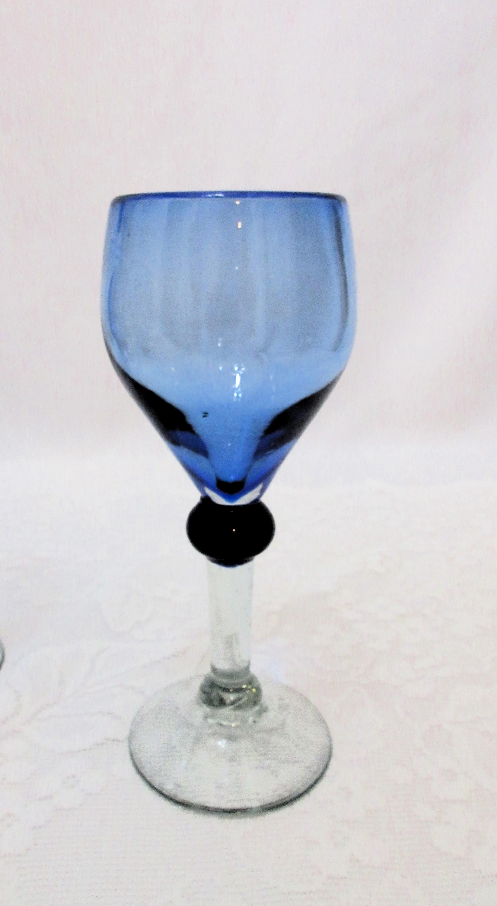 Portofino Lot De 6 Verres, Blanc-Noir, 30 Cl., Verre Soufflé[T2775