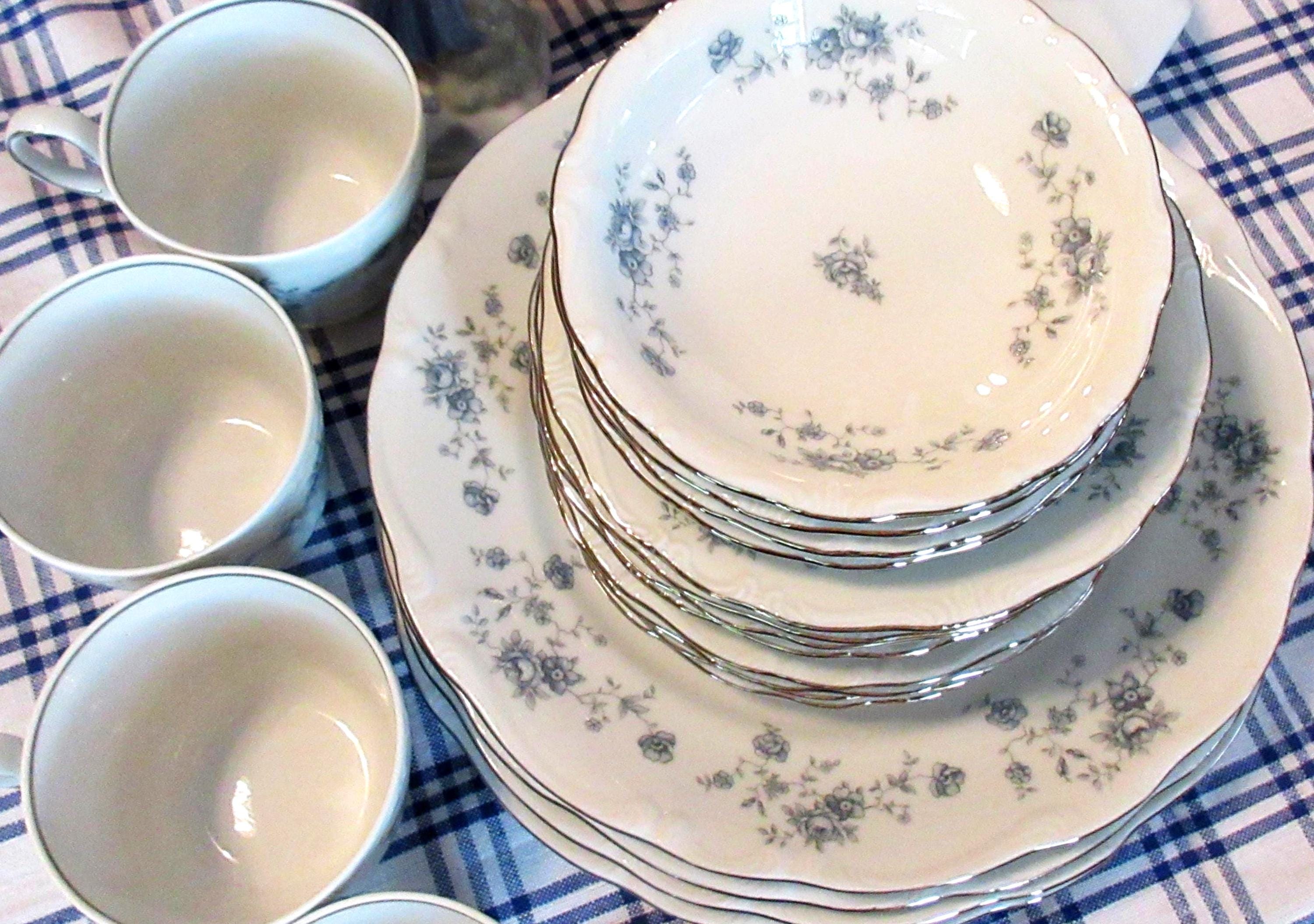 Haviland Johann 5個 青い花柄陶器食器セット Haviland Blue China