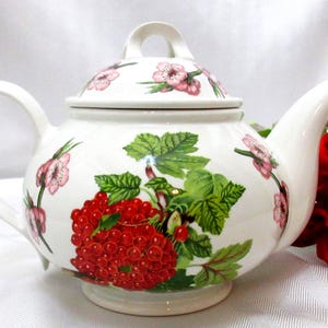 Portmeirion Teekanne: Pomona Rote Beeren & Hartriegel, 26cm