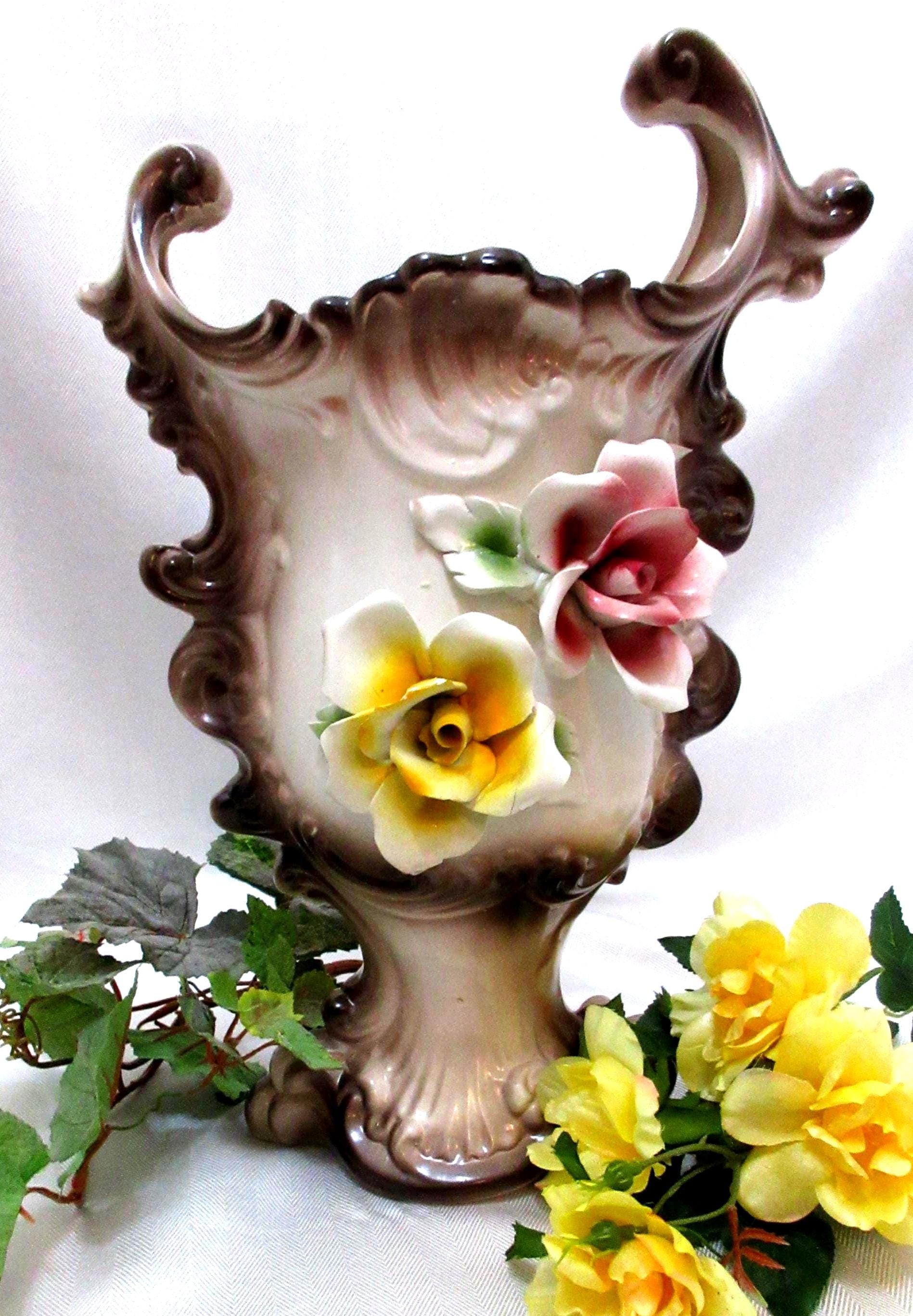 ［希少]カポディモンテ　「ラ・バルツェレッタ」イタリア製 Rare Capodimonte Italy Porcelain Vase - Etsy