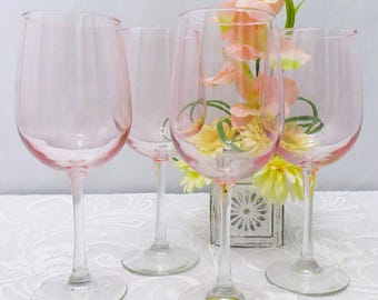 Copas de vino Libbey Pink, Cupcakes and Cashmere, 9.25", juego de 4