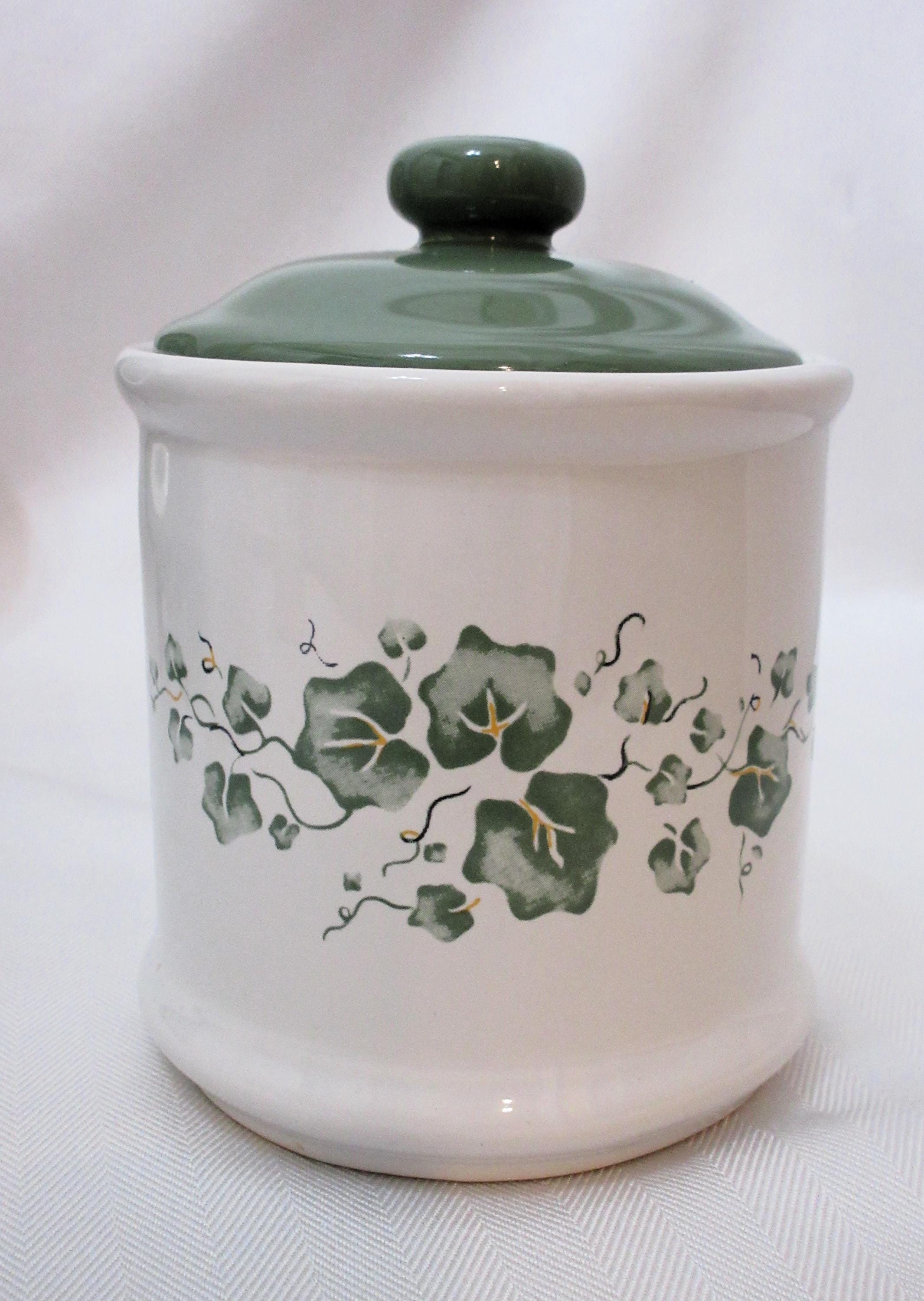 Vintage Ivy Canister Set - 1980s Kitchen Storage - Calloway