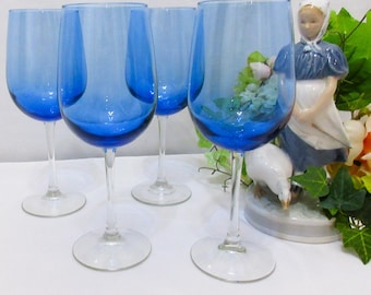 Copas de vino grandes Libbey Vina Blue, artículos de bar, 9.25"
