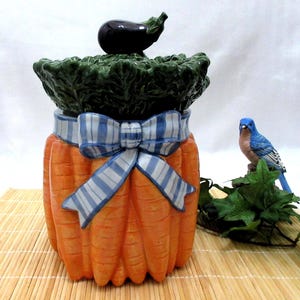 Fitz & Floyd Karotten Keksdose: 90er Jahre Vorratsdose für die Küche